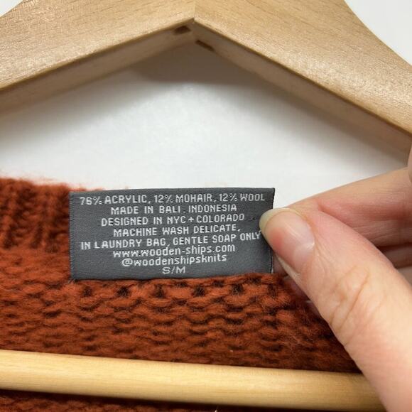 Wooden Ships Paola Buendia Cozy Crew Neck Oversized Weekend Knit Sweater S/M - Picture 7 of 7